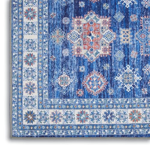 Tapete decorativo azul 1'10" x 5' Runner miniatura 6
