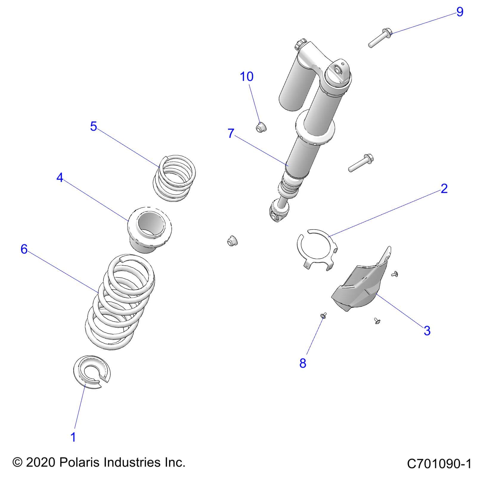 Amazon.com: Polaris RZR Shock, Rear, Genuine OEM Part 7044854, Qty