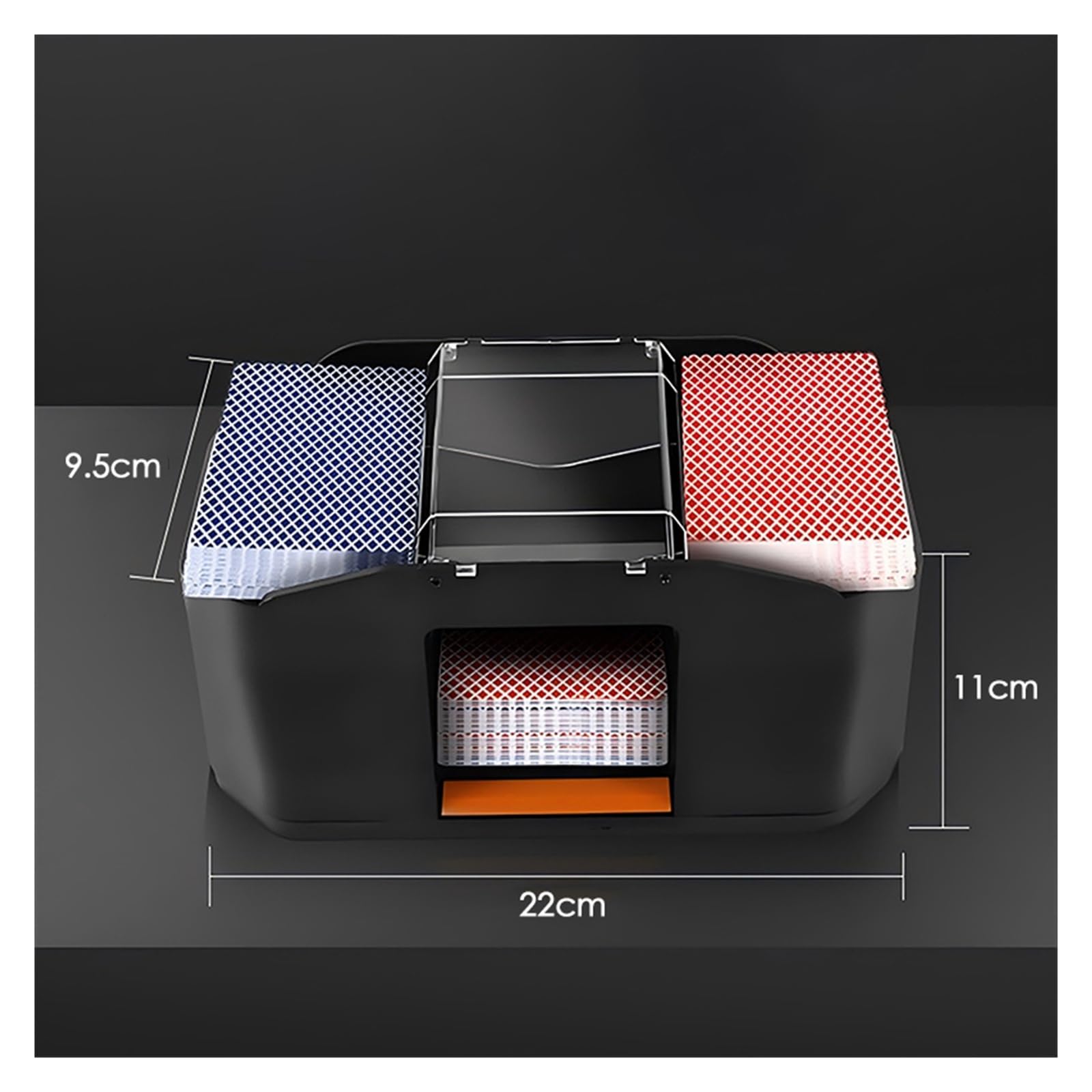 Mélangeur de Cartes Rechargeable 2000 mAh, 2 Jeux, Machine mélange Automatique Compact et Portable