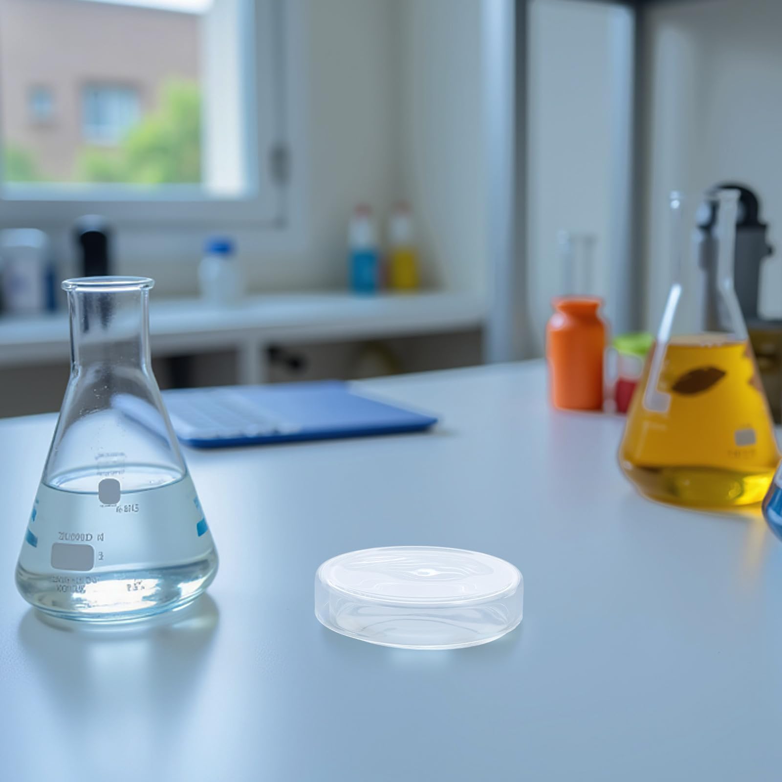 Lot de 5 Boîtes de Pétri en Verre Borosilicaté Haute Résistance, Design Fiable et Pratique, pour Expériences Scientifiques et Culture Cellulaire en Laboratoire