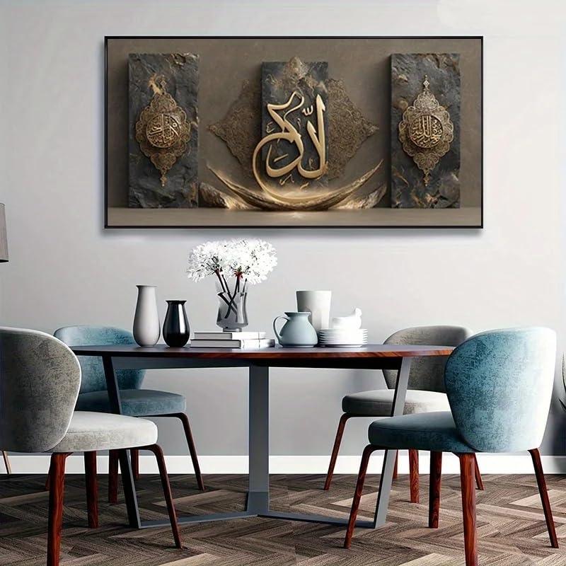 Lienzos de arte mural islámico para renovar la decoración de la sala de estar con elegancia