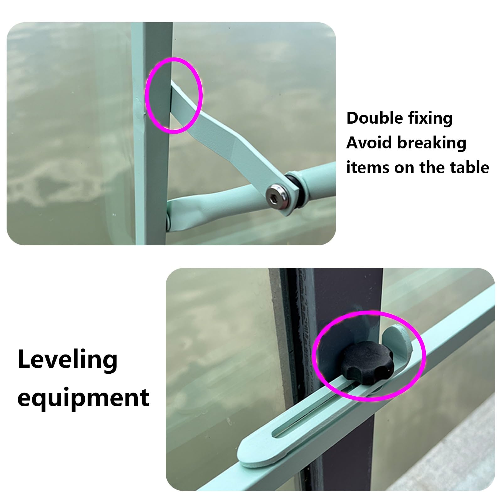 Tavolo Sospeso for Balcone,Tavolino Pieghevole da Balcone,Tavolo da Appendere a Sospensione di Ferro, Tavolo da Ringhiera Altezza Regolabile a 3 Livelli, Ferro, Nero(White)