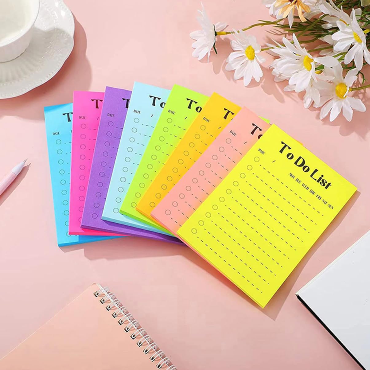 Happyyami Notas Adorables Autoadhesivas Multifuncionales de Libros de de Notas Portátiles para Recordatorios de y Escolar Superficies Secas