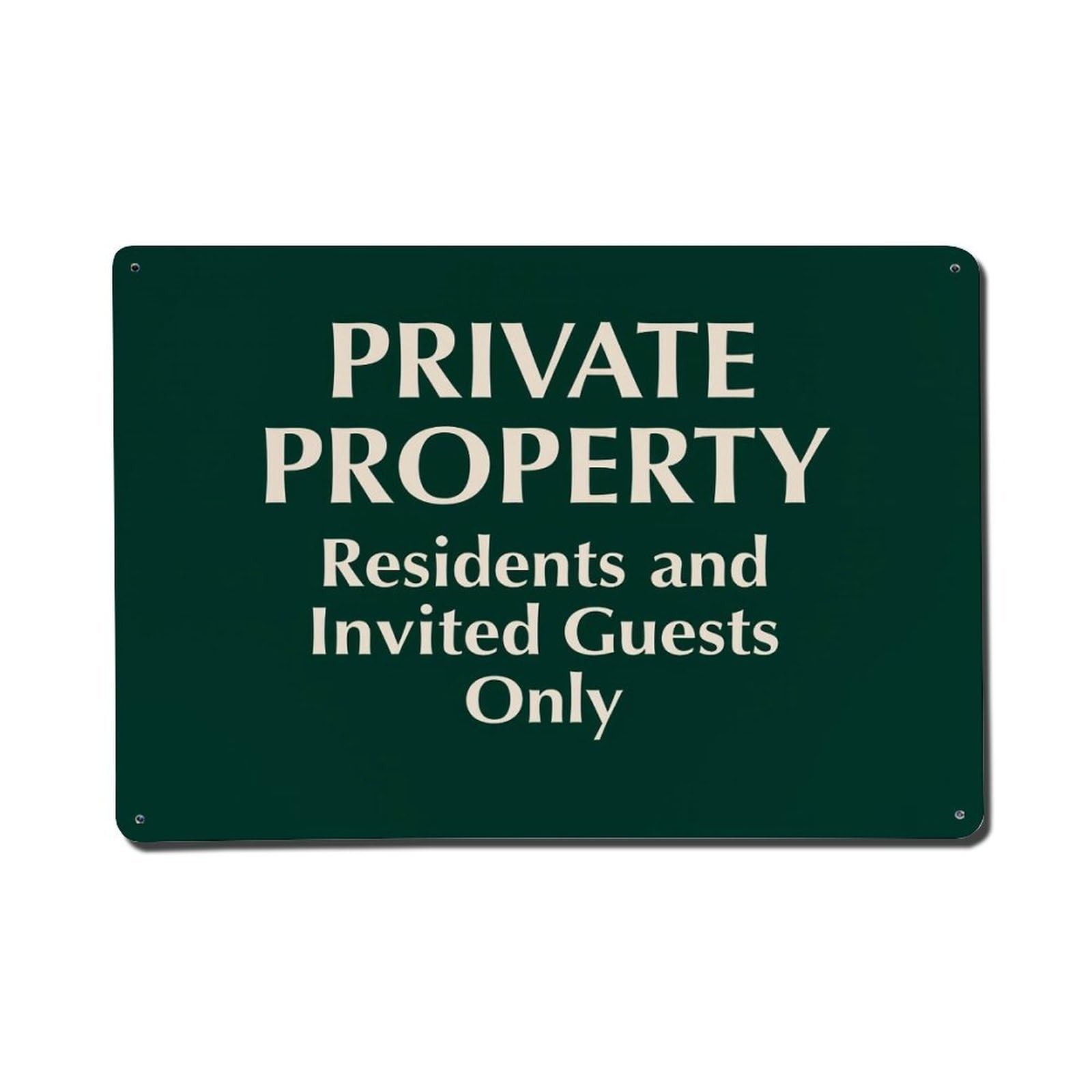 Private Property Sign Print Tin Sign Vintage Metal Poster Retro Bar, Home, Man Cave, Kitchen, Laundry Room Wall Art Decor Gift 8x12 Inch