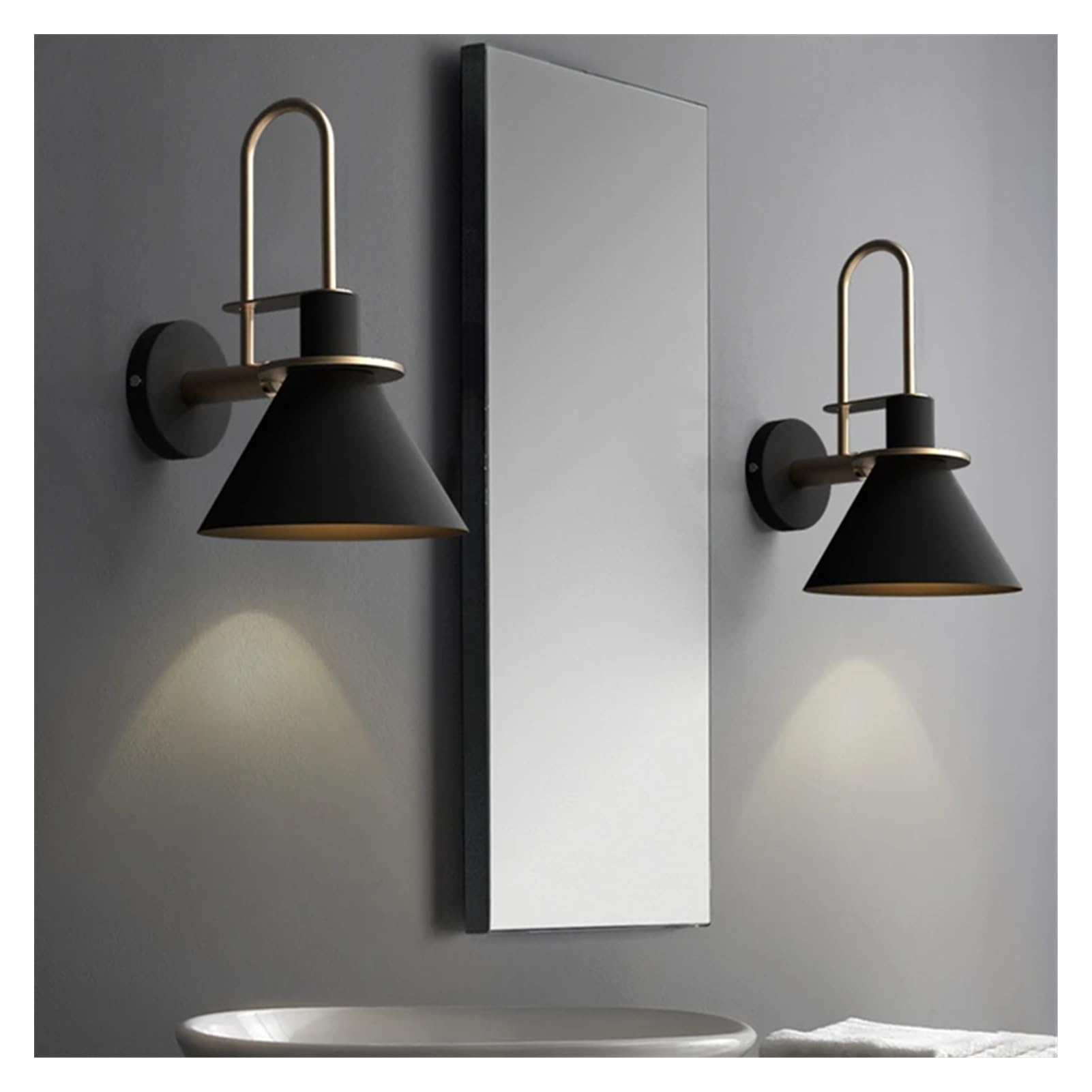 Lampade da Parete per Camera da Letto, lampade industriali E27 in Ferro per Soggiorno, Camera da Letto, Illuminazione nordica da Comodino, apparecchi per Il Bagno, specchi, luci AE