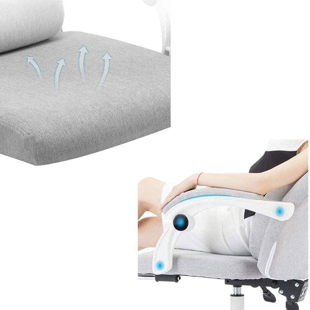 Bürostuhl, Schreibtischstuhl, Bürocomputertisch und Sessellift, Drehstuhl, ergonomischer Bürostuhl aus Baumwolle und Leinen, gepolsterter Sitz, Liegestuhl, Spielstuhl, Vollmond