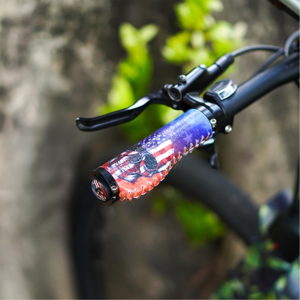 CHooee Impugnature ergonomiche per mountain bike, in silicone per manubrio MTB/BMX.