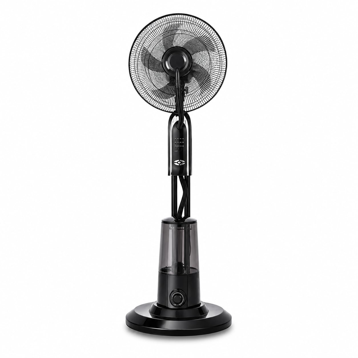 Ventilador nebulizador de pie con depósito de 3,2 L, Ventilador de 5 aspas