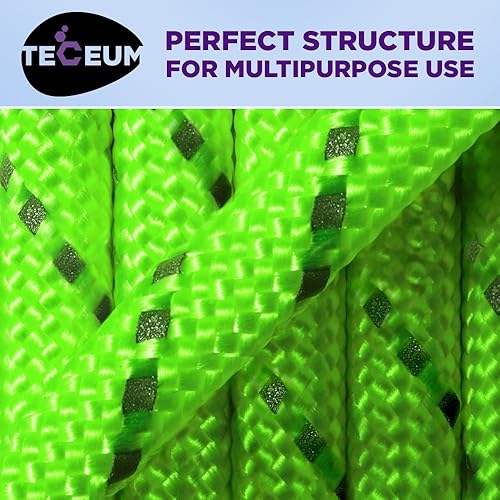 Vista 112 de TECEUM - Cuerda resistente 1000 de 1000 / 200 / 100 / 50 pies, más de 40 colores, cuerda para supervivencia y campamento, cuerda de nailon Patriot