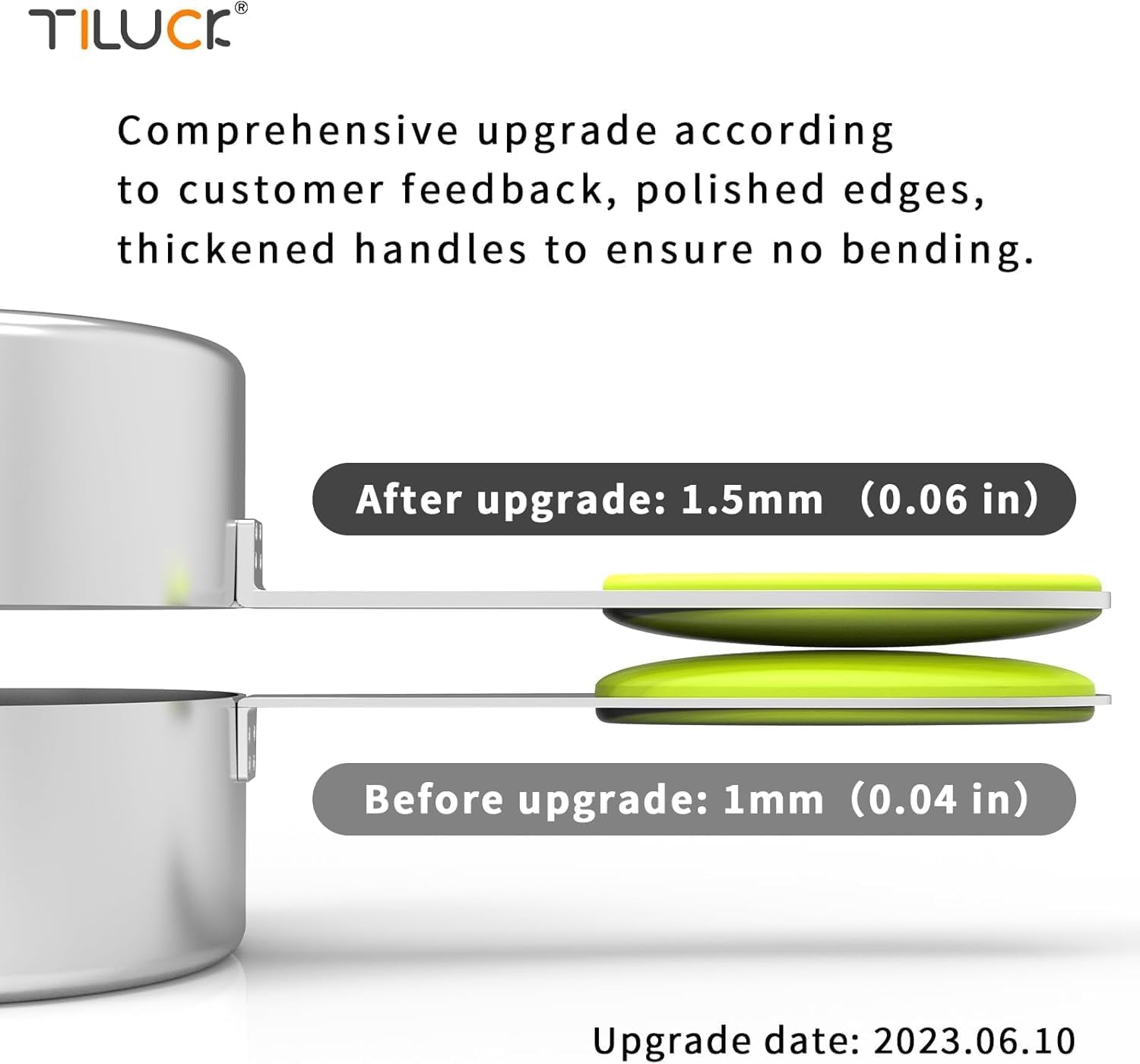 TILUCK measuring cups and magnetic measuring spoons set, stainless steel measuring cups, 6 double-sided stainless steel measuring spoons & 1 leveler (14)