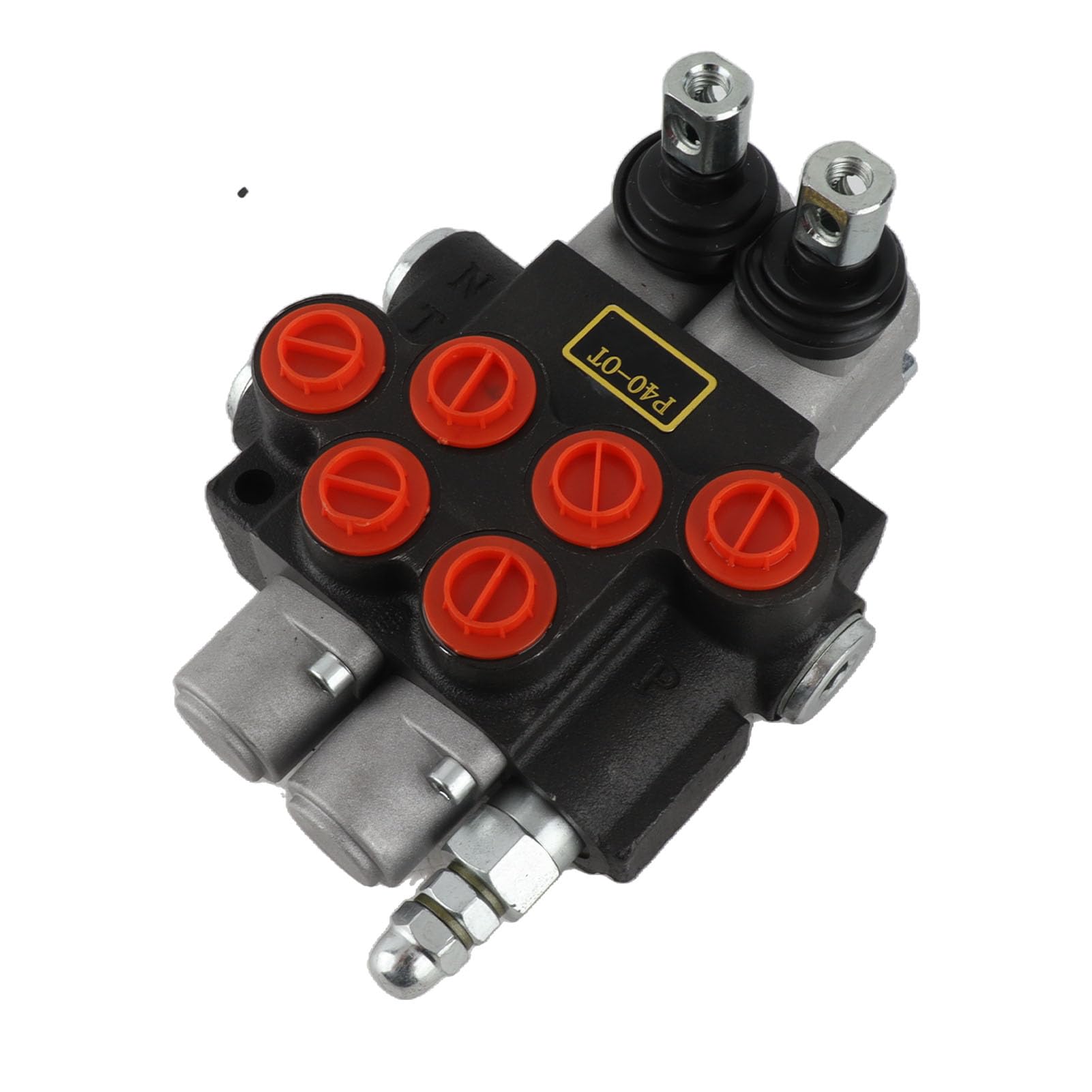 Annadue Zawór Hydrauliczny, 2-szpulowy Kierunkowy Zawór Sterujący, Hydrauliczny Dwustronnego Działania do Przyczepy do Ciągnika Siodłowego, Sterujący P40 OT, Suwakowy Sprzętu Rolniczego
