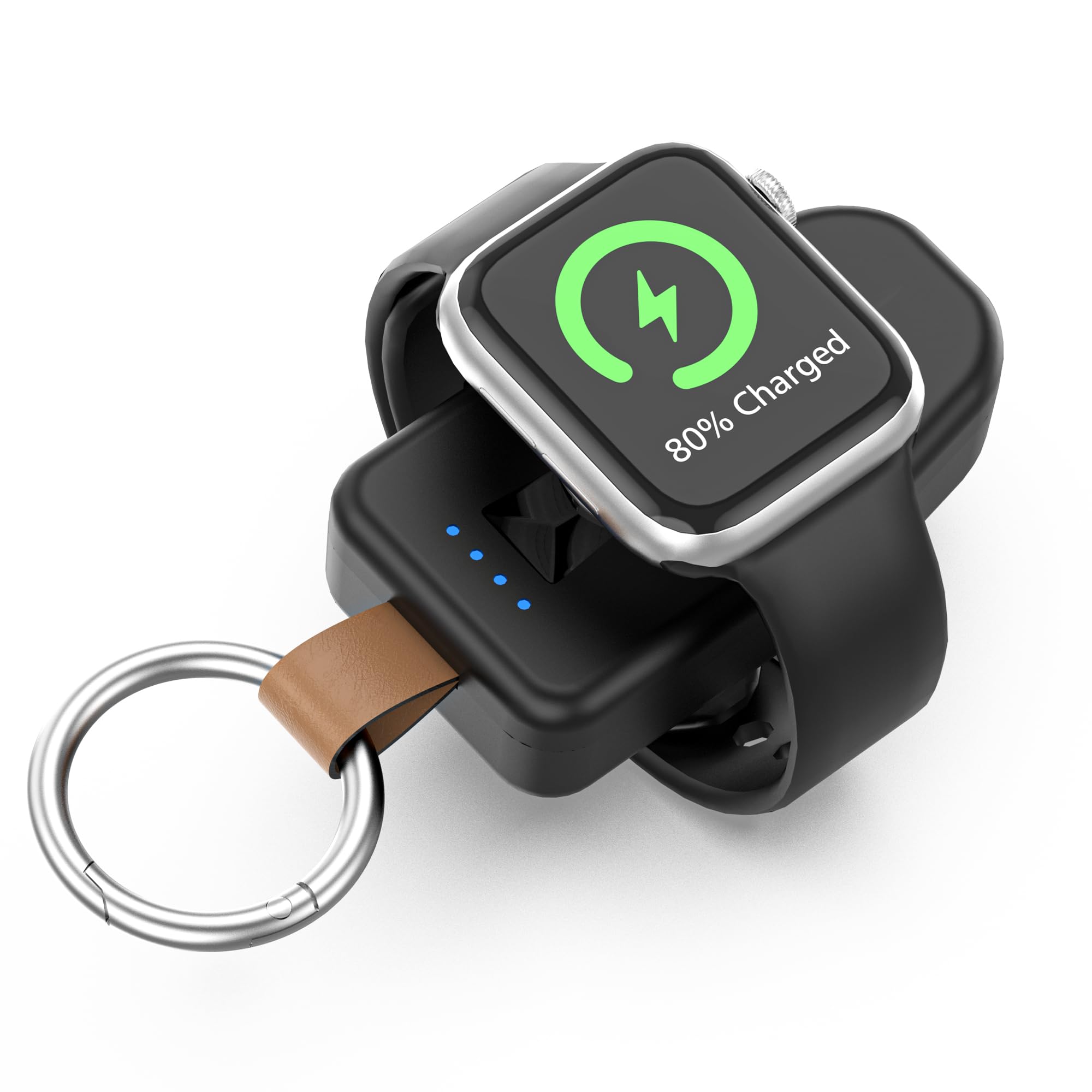 Portable Charger for Apple Watch,2000mAh Power Bank with Magnetic iWatch Charger,Compact Wireless iPhone Watch Charger Keychain Style Travel Essentials for Apple Watch Series SE/9/8/7/6 5/4/3/2/1