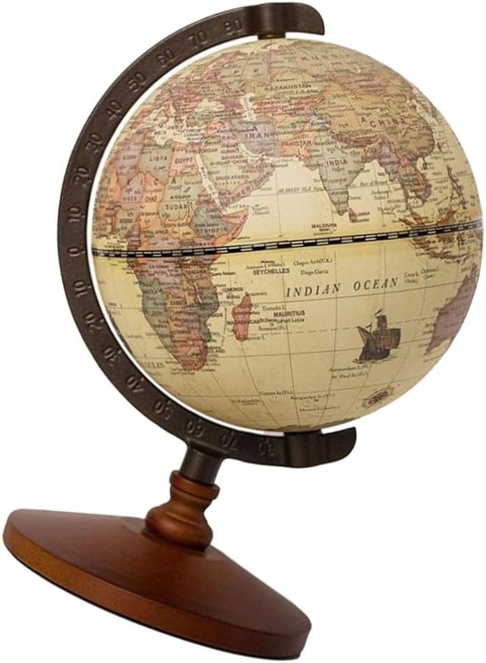 Globo terrestre retrô estilo europeu