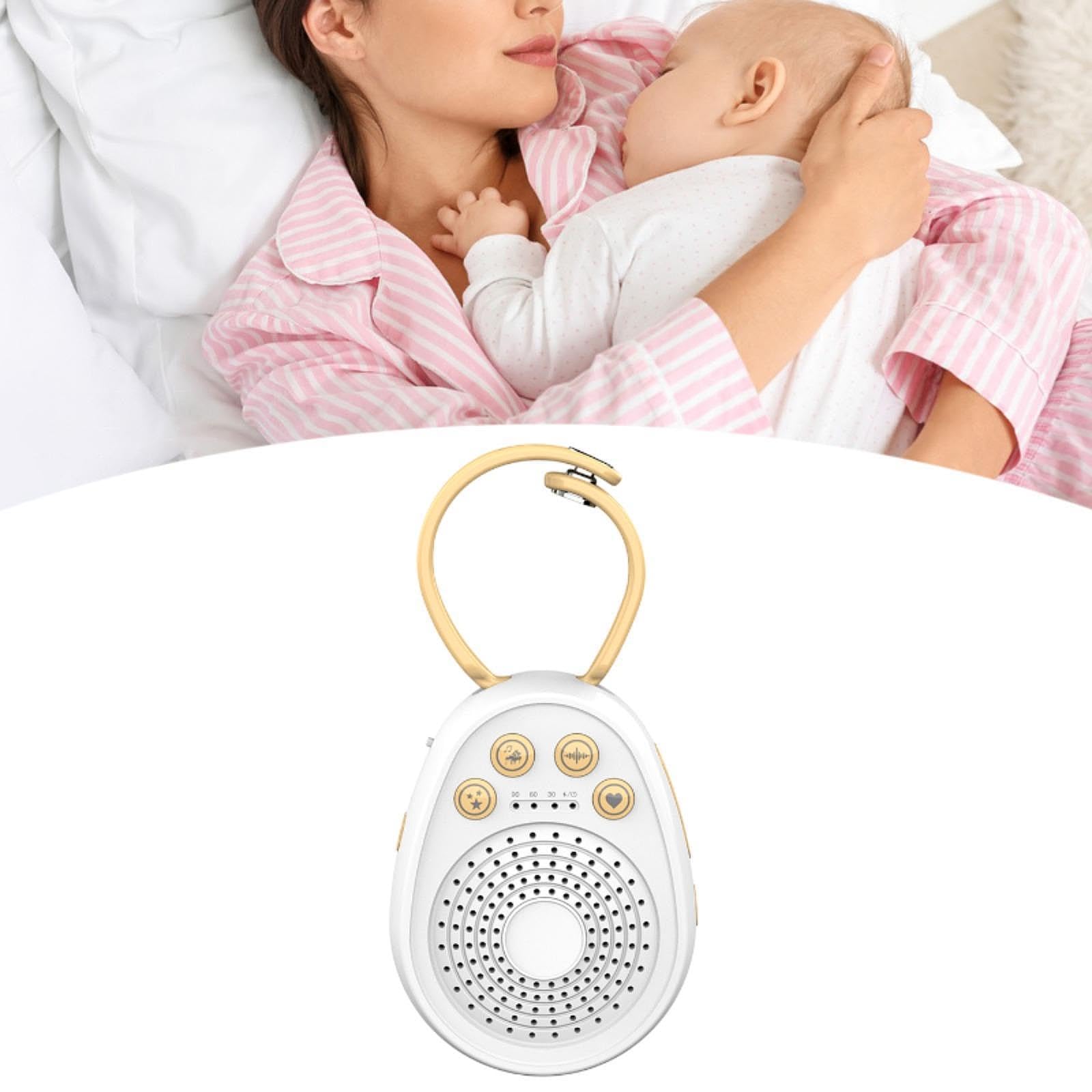 Zialofi Small Sound Machine Bedroom Accessories Portable Sleeping Soothing Machine Sleep Aid Device for ice Meditation Travel Kids, Yellow