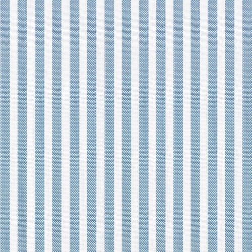 Image of AAAAAcessories D-Shaped Chair Cushions, 2 inch Thick Dining Chair Pads with Ties and Removable, Machine-Washable Cover, 17 inch x 16 inch, Set of 6, Pinstripe Blue