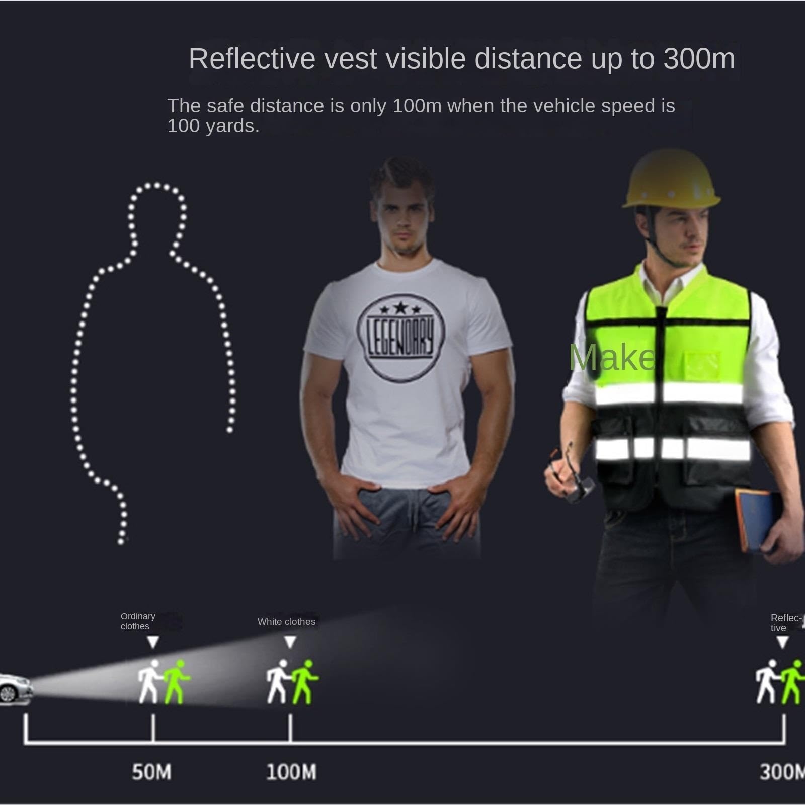 chaleco de alta visibilidad, Chaleco Reflectante for Moto y Construcción, Multicolor, L XL XXL
