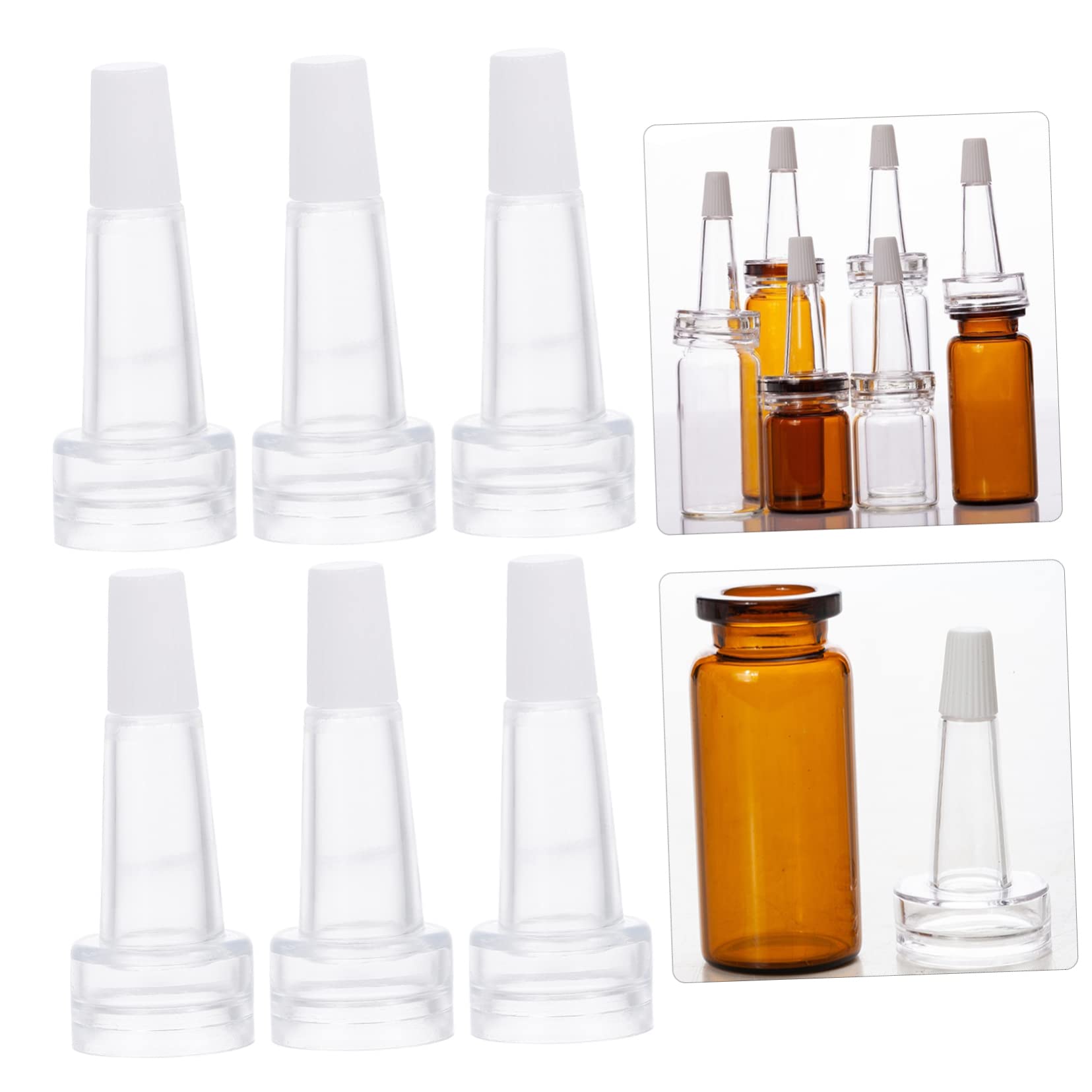 NOLITOY Professional Bottles 100pcs Horn-shape Caps for Vial Secure Seal Easy to Carry