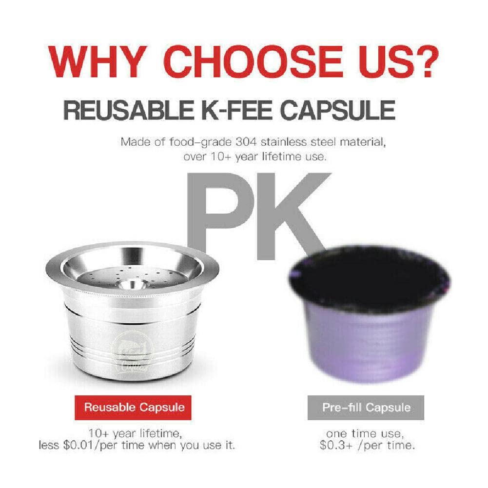 Kit 304 de cápsulas de café reutilizables para máquina Caffitaly Kfee