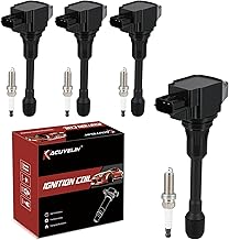 UF549 Ignition Coil Pack and Double Iridium Spark Plugs Set of 4 Compatible with Nissan Altima Cube Sentra Versa NV200 Infiniti FX50 Q70 QX60 2005-2020 2.5 1.8 1.6 2.0 L4 Replaces#C1696 9029