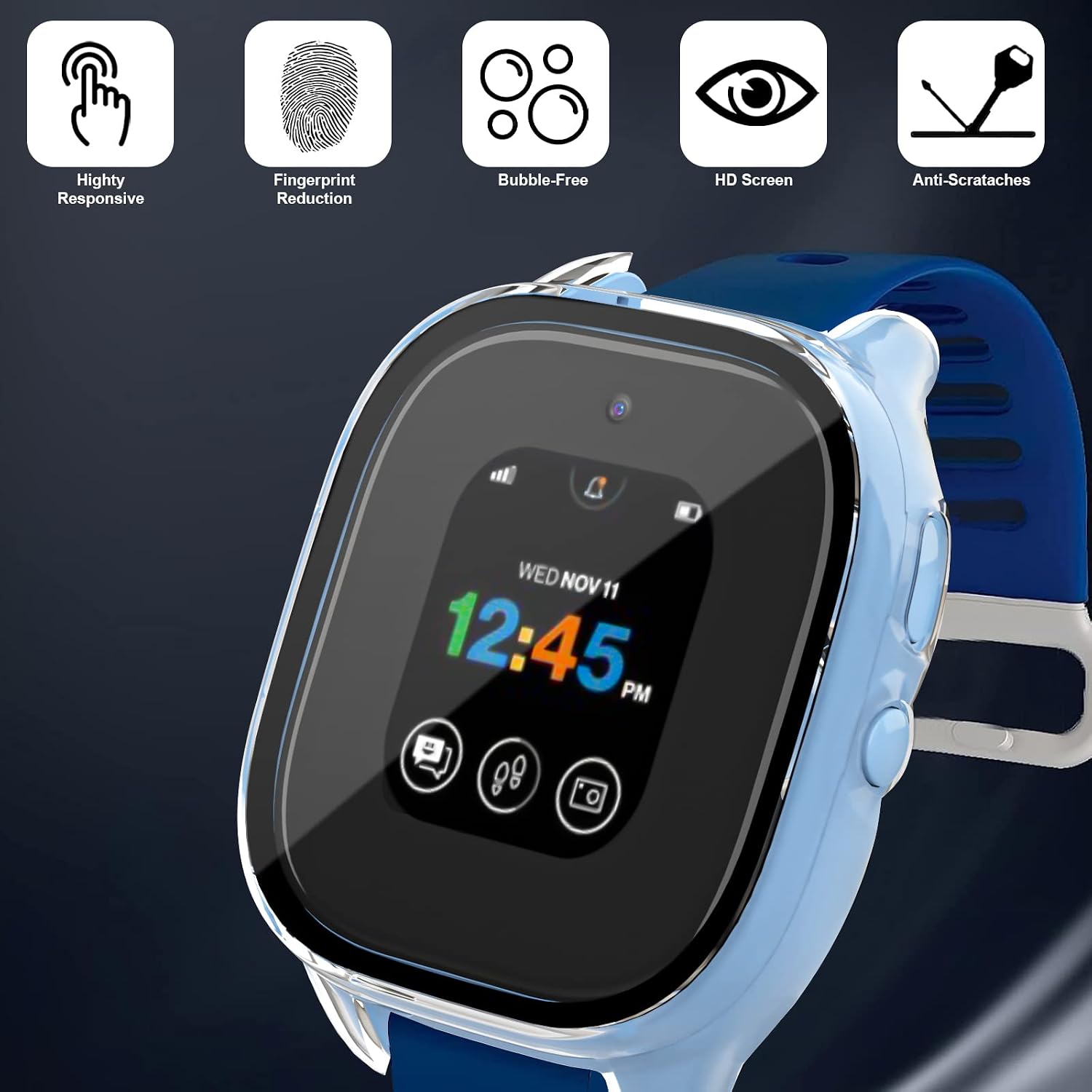 4-Pack Case Compatible for Gizmo Watch 3 Screen Protector for Kids image 5