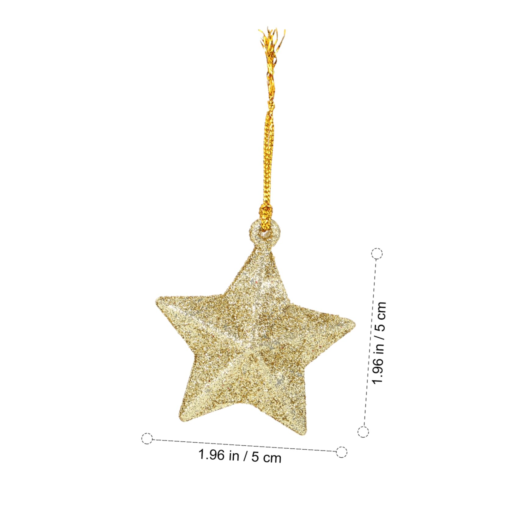 TOPBATHY 150 Pz Decorazione Natalizia Ornamenti Natalizi Stella D'oro Ciondolo Stella Di Natale Ornamenti Decorativi Da Appendere Appesa All'albero Di Natale Glitter D'oro