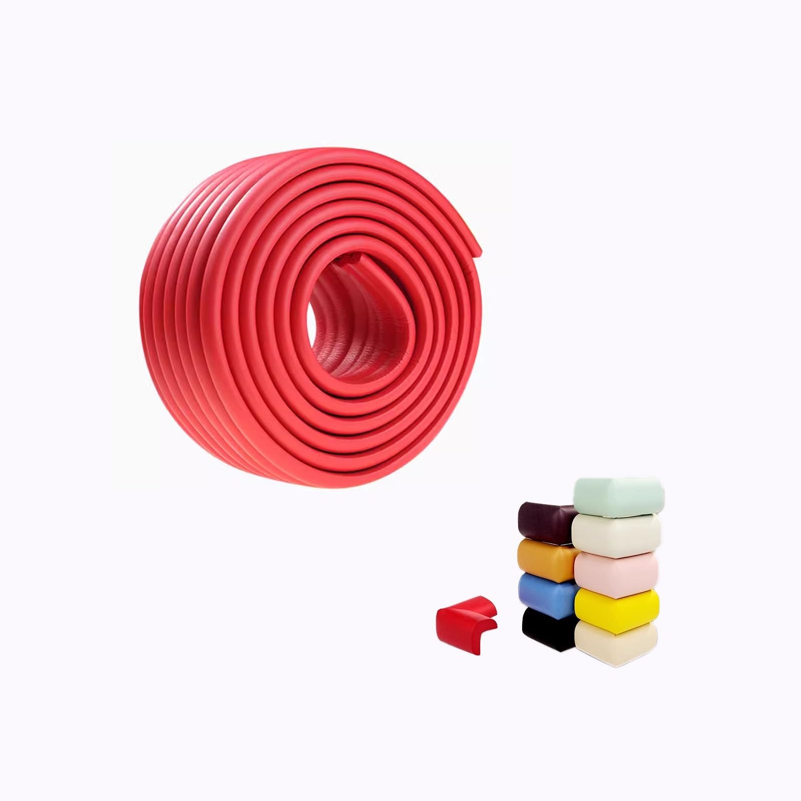 Safety Edge Corner Guards Protector， Corner Protector Foam Safety Bumper Guard Multicolor proofing Edge Cushion(Red)