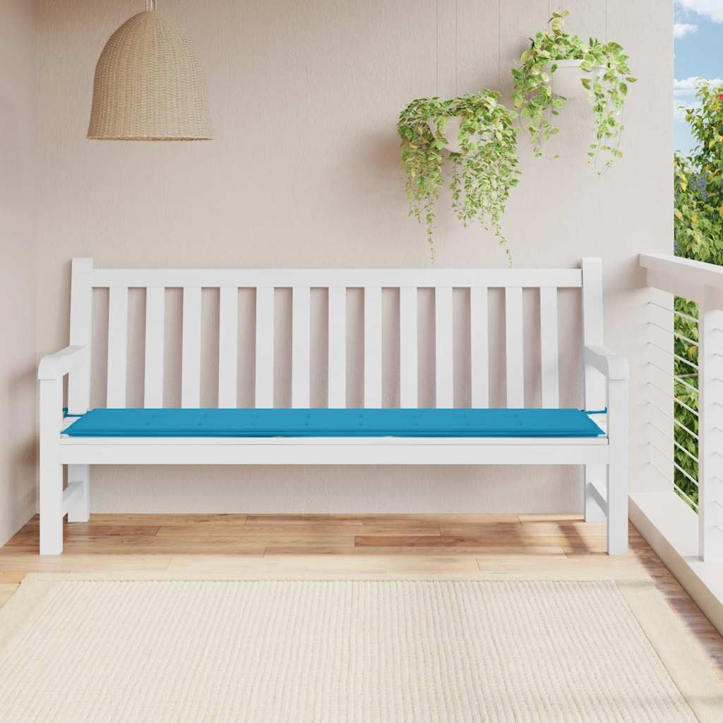 Coussin de banc de jardin bleu pour sublimer vos repas en plein air