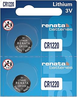 Renata CR1220 Batteries - 3V Lithium Coin Cell 1220 Battery (2 Count)