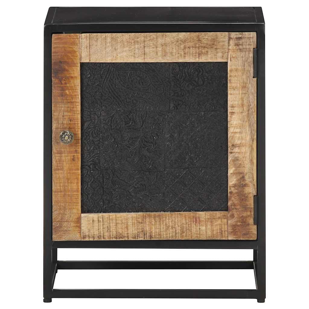 Nachttisch Raues Mangoholz Beistelltisch 40x30x50 cm