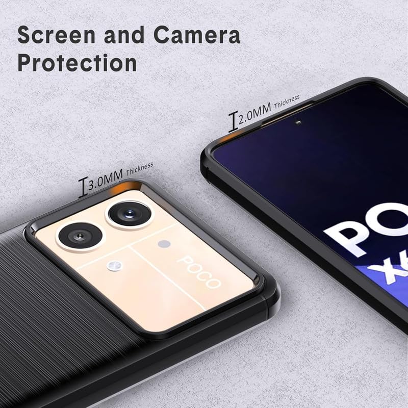 Image of Basic Case for Poco X6 Neo 5G (Carbon Fibre Black)