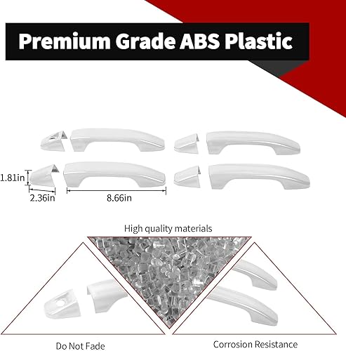 Vista 19 de Voodonala for Chevy Colorado 2014-2022 Car Door Outside Grab Handle Cover Compatible with Chevrolet Colorado GMC Canyon 2014-2022(4Pcs,Black)