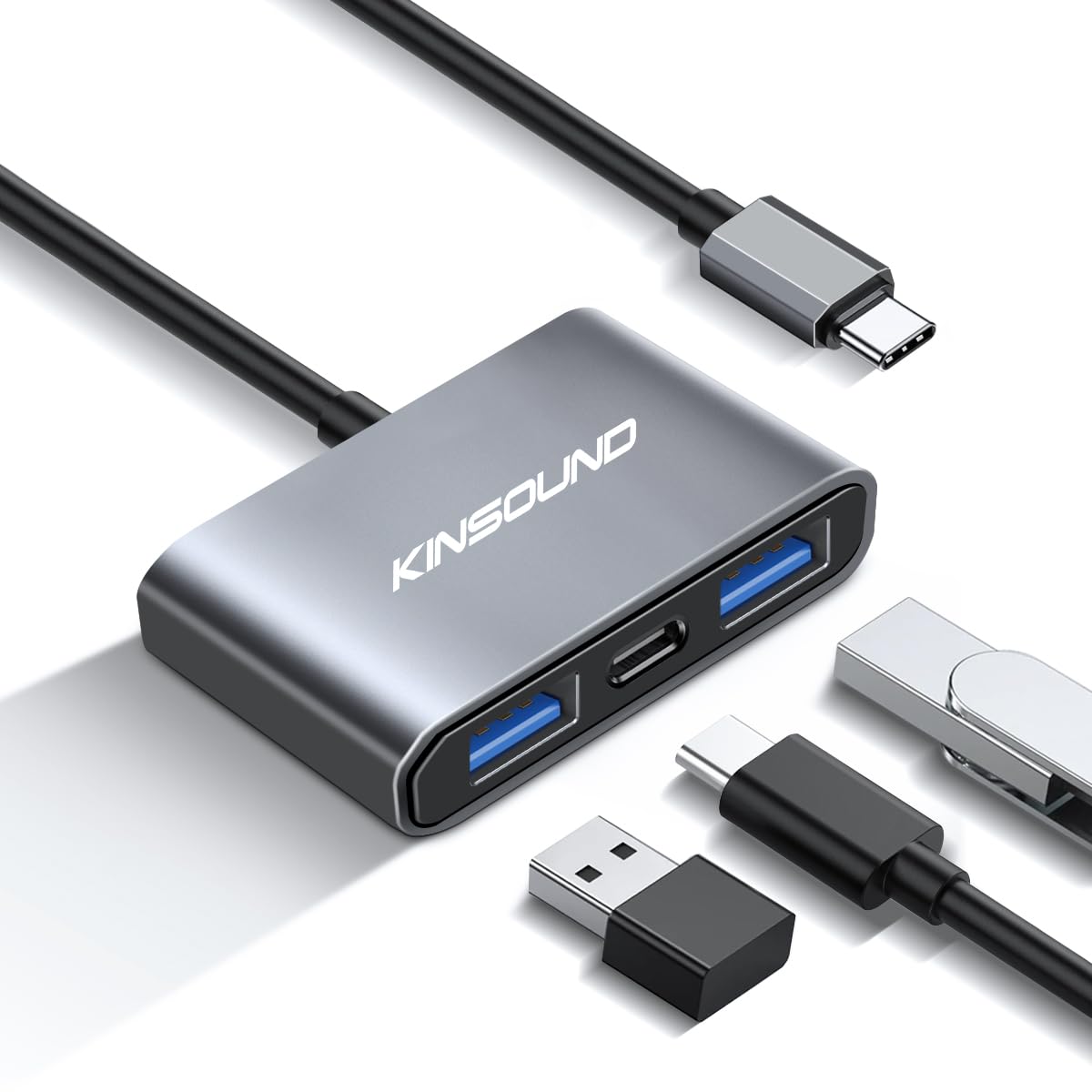 See full amazon price history chart for Kinsound 3-in-1 USB Type C HUb Adapter with 2 USB 3.0 Port and USB-C 100W PD Fast Charging Port Compatible for MacBook Pro/Air, XPS, Chromebook, Nintendo and Other Type C Devices Kinsound 3-in-1 USB Type C HUb Adapter with 2 USB 3.0 Port and USB-C 100W PD Fast Charging Port Compatible for MacBook Pro/Air, XPS, Chromebook, Nintendo and Other Type C Devices (B0D5B5K84W) Amazon Price History, Amazon Price Tracker