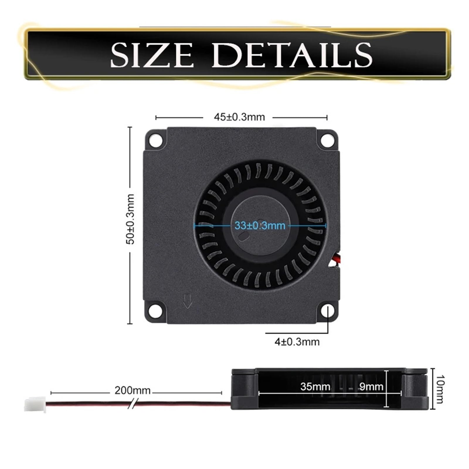 Ventilador 5010 50x50x10mm 2 piezas for impresora 3D/PC