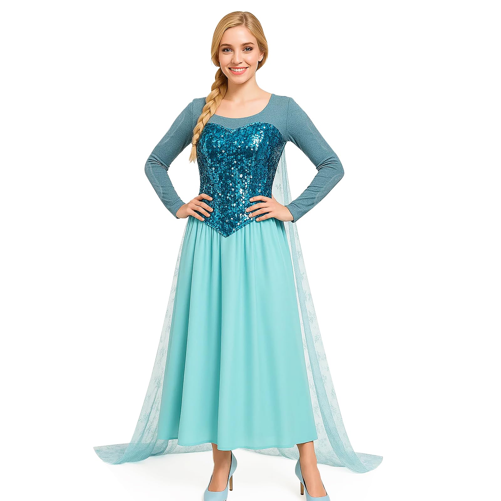 Colorfog Women’s Elegant Princess Dress Cosplay Costume Xmas Party Gown Fairy Fancy Dress