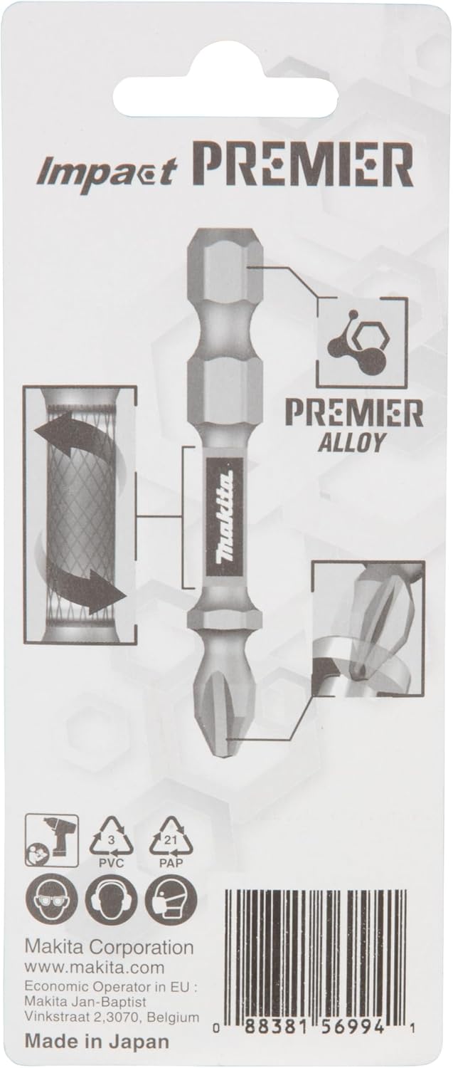 Makita E-03274 Impact Premier Double Torsion Bit PH2 50mm