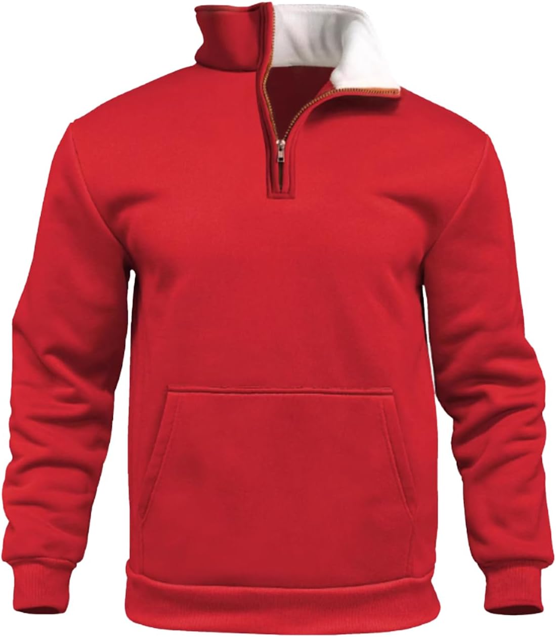 domirica Mens Heavyweight Half Zip Pullover Sweatshirt Winter Warm Fleece Loose Fit Comfortable Hoodies with Pocket