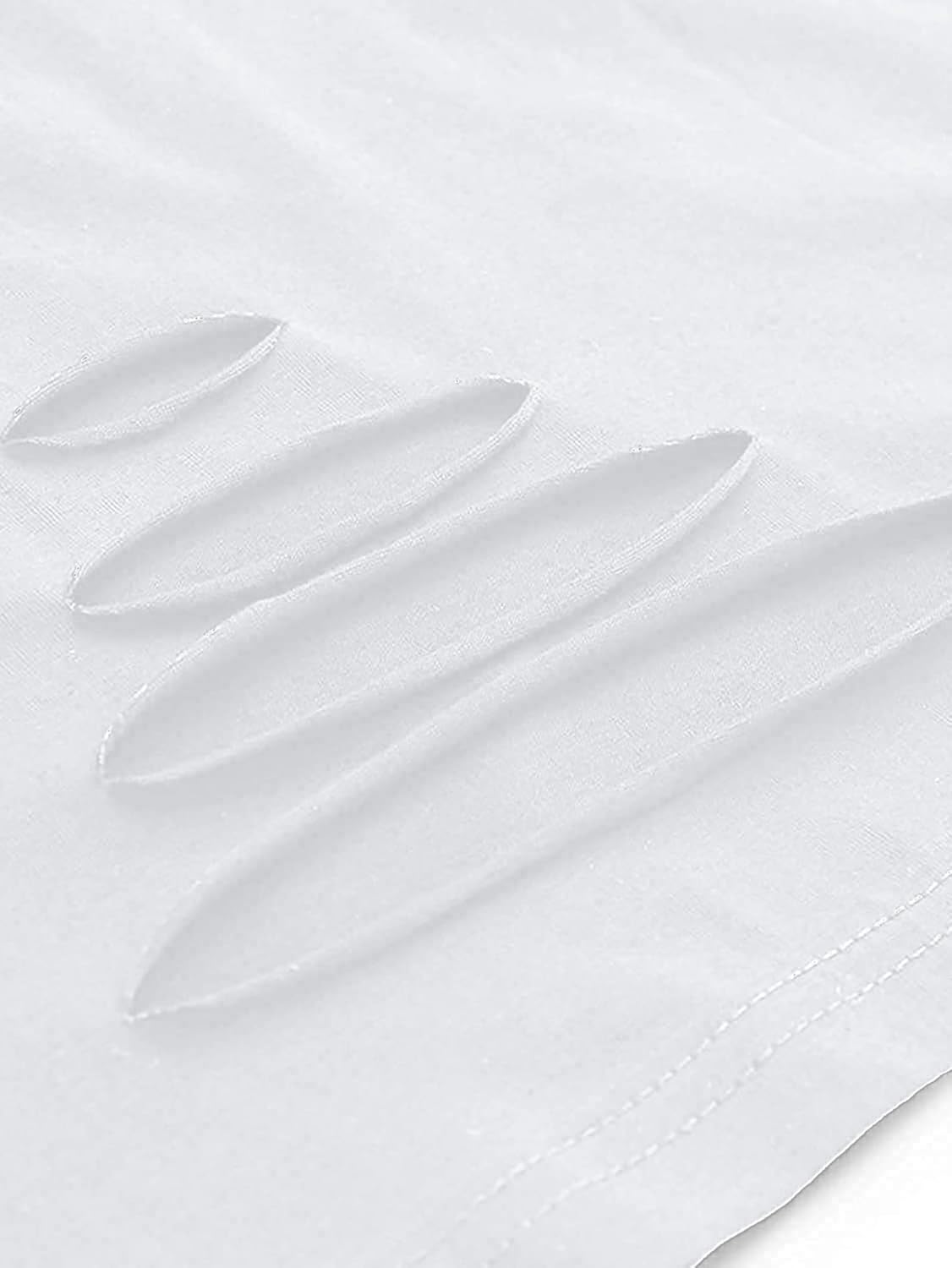 Avanova Women Sun Moon Graphic Distressed Crop Top Oversized Short Sleeve Ripped Tee Shirt - Image 4