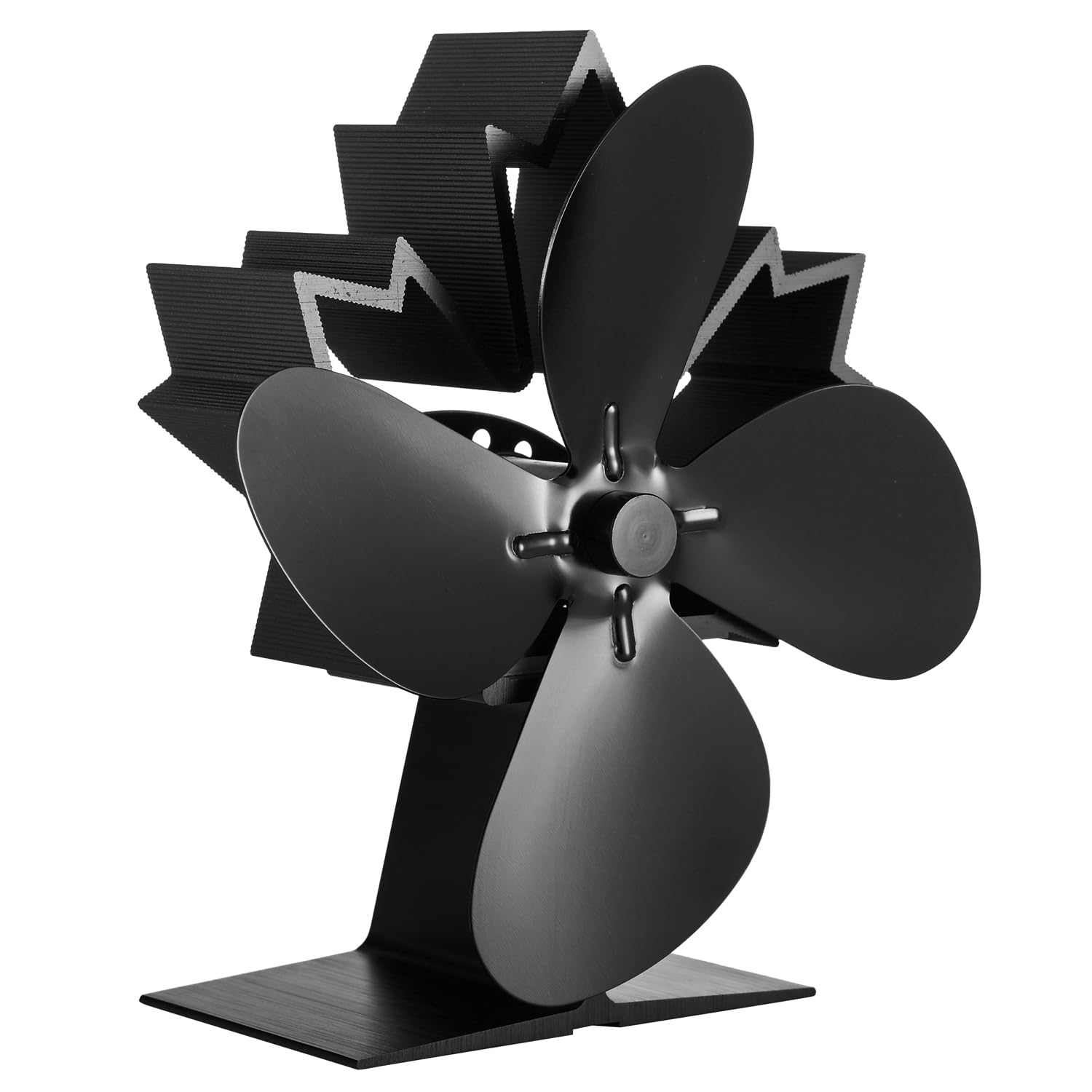 Kaminofen-Ventilator, Lüfter für Kaminofen Kamin Ofen, Kaminventilator, Ofenventilator, Kaminlüfter, Kaminventilator mit 4 Blättern, Kaminzubehör, Ofenzubehör, Lüfter für Kaminofen Holzofen Pelletofen