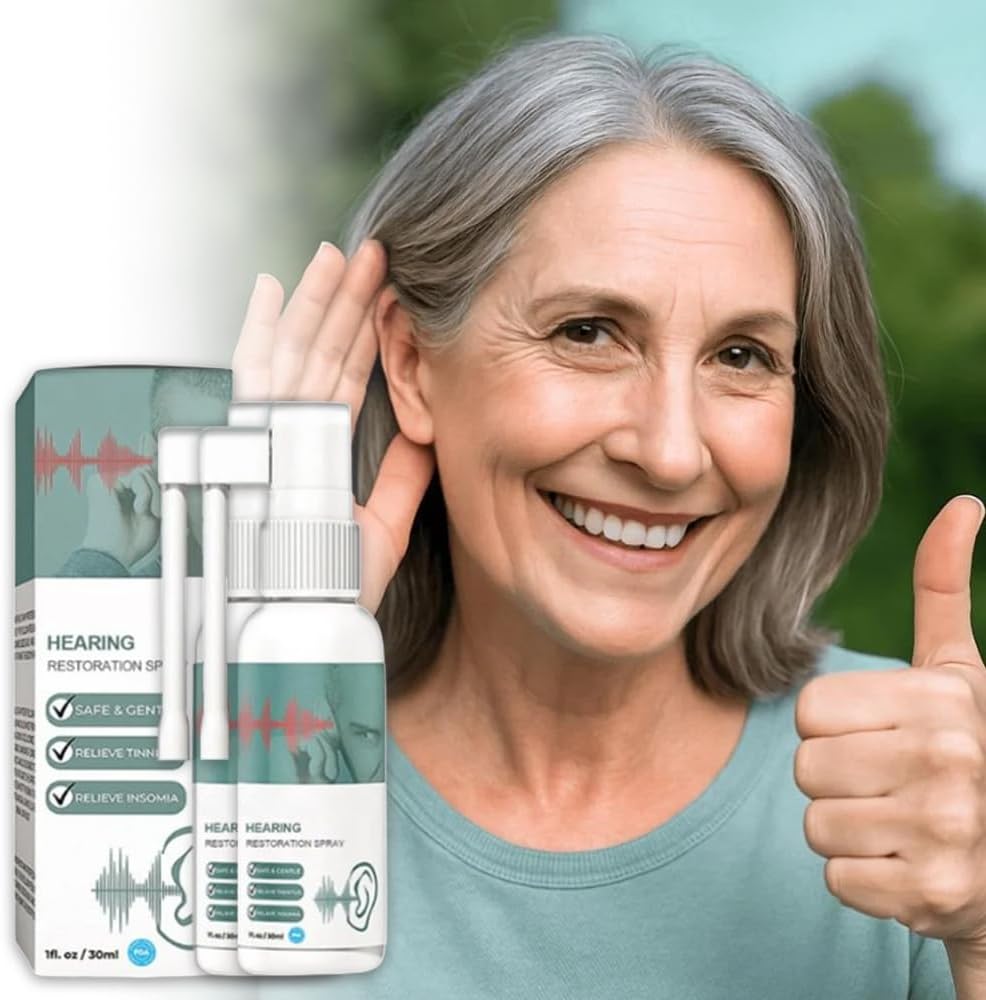 Tinnitus Relief Spray, Reduces Ear Ringing, Relieves Ear Pressure & Irritation, Dissolves Earwax – Safe, Natural Formula for Improved Comfort and Clarity, 30ml (2 Packs)