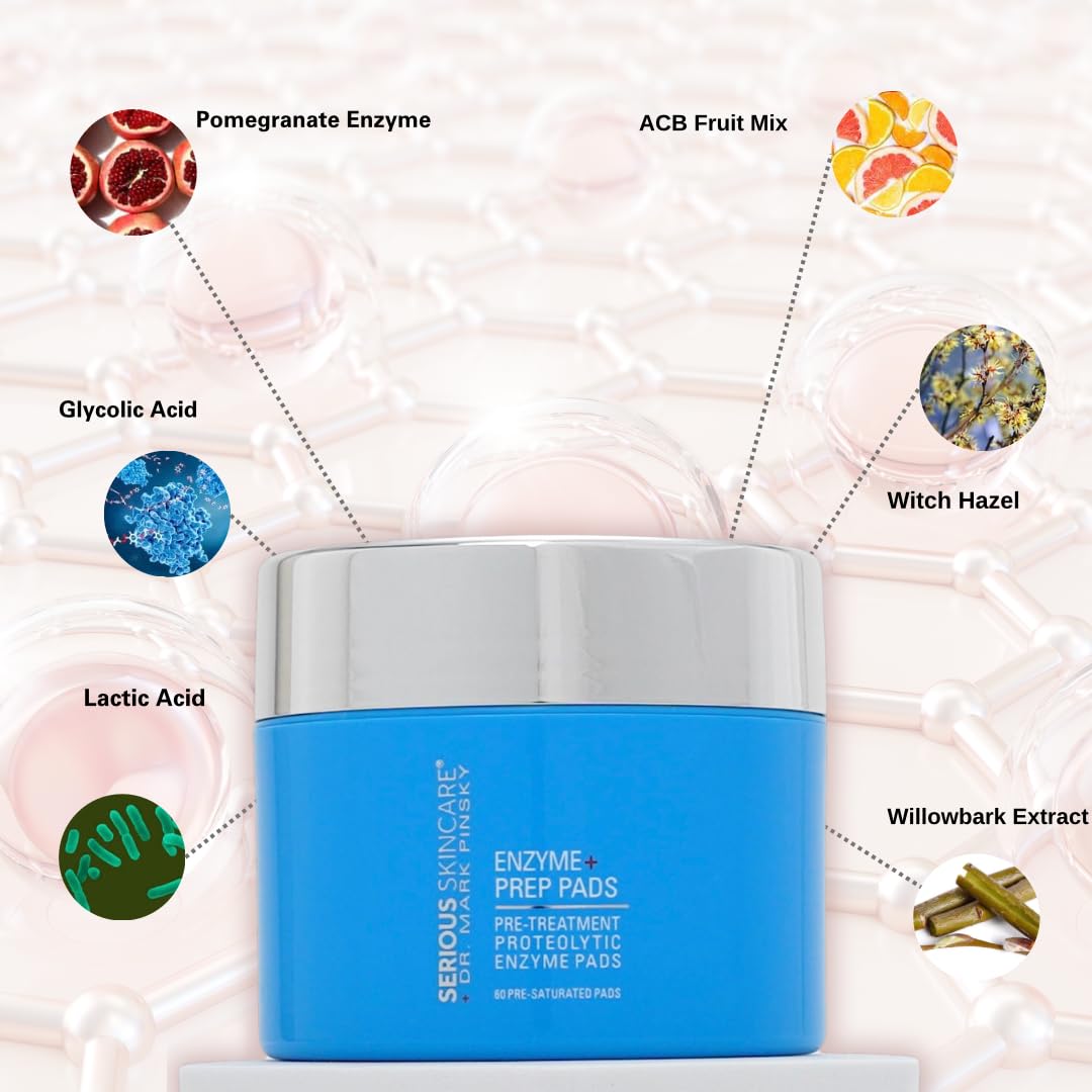 Serious Skincare, Deep Wrinkle Filler for Face and Neck, Dr. Mark Pinsky Trace + Erase Wrinkle Filler and Enzyme+ Prep Treatment Pads Set, For Plumper, Smoother Skin, Hyaluronic Acid & Peptides - Image 3