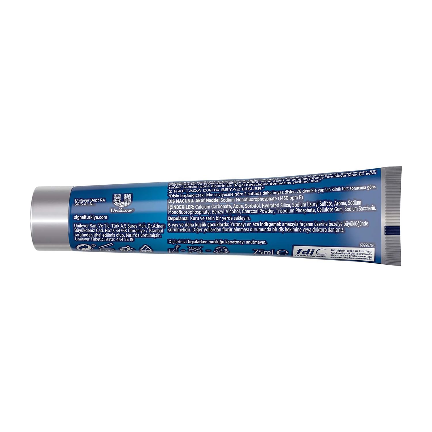 Signal White System Diş Macunu Arındırıcı Beyazlık Aktif Karbon 75 ml