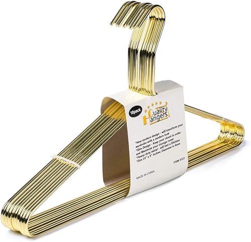 Miniatura 2 de Perchas de metal modernas de alta resistencia de calidad dorada  Percha compacta fina para ropa  Perchas de metal recubierto para armario  Percha