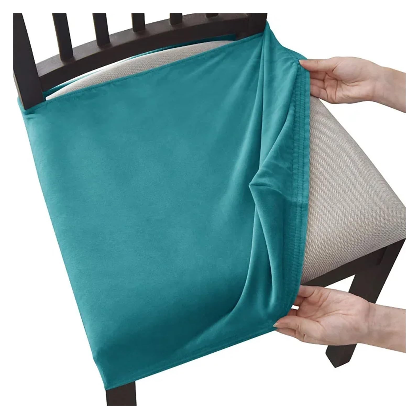 CYMMIYT Chair Covers Velvet Chair Cover with No Backrest Anti-Dust Stretch Covers(Color 6)