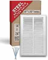 Fits 14x14 Duct Opening Steel Adjustable Air Supply Grille By
