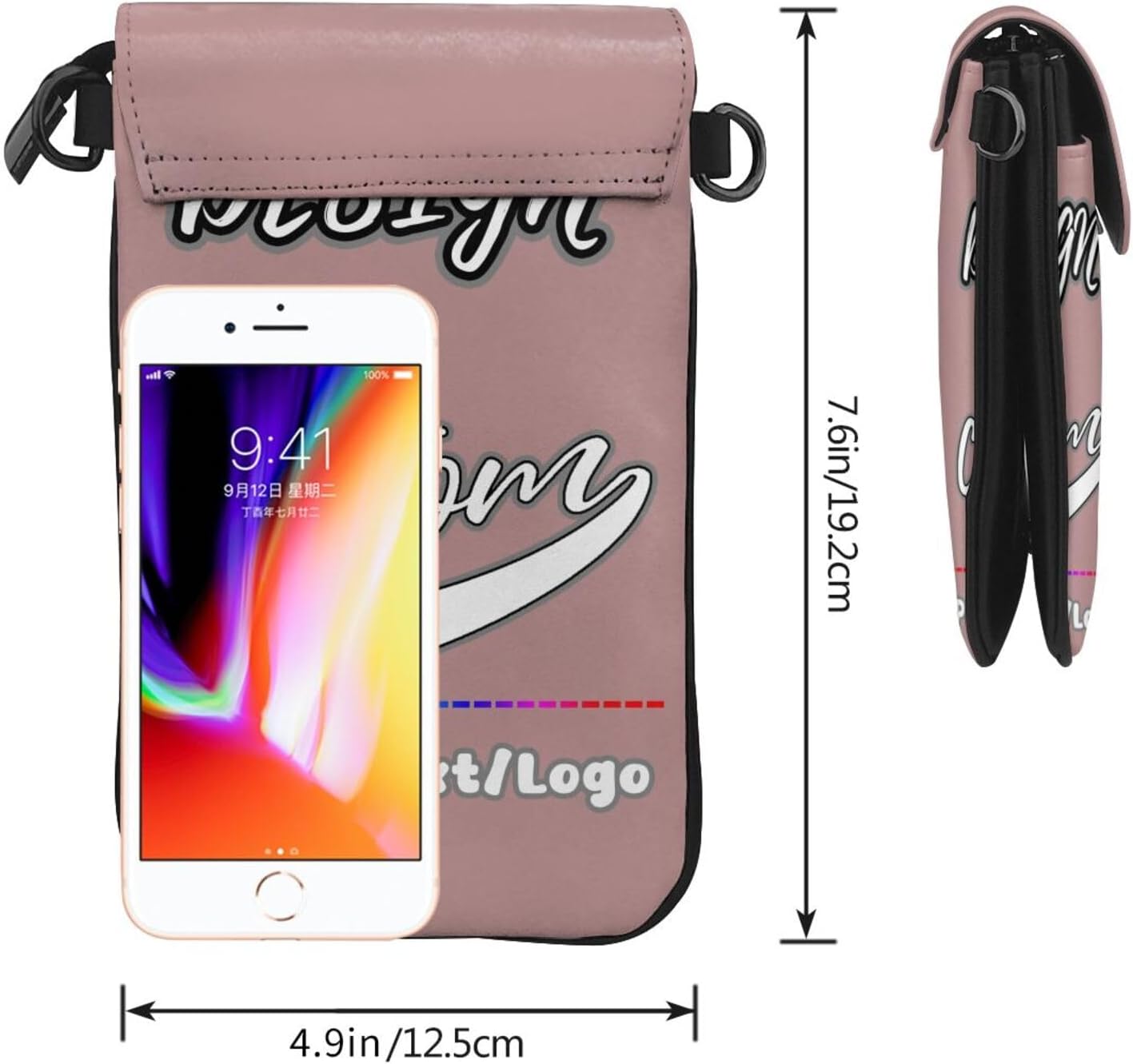 Custom Cell Phone Purse Design Your Own Personalized Wallet Purses Adjustable Strap Leather Small Crossbody Bags