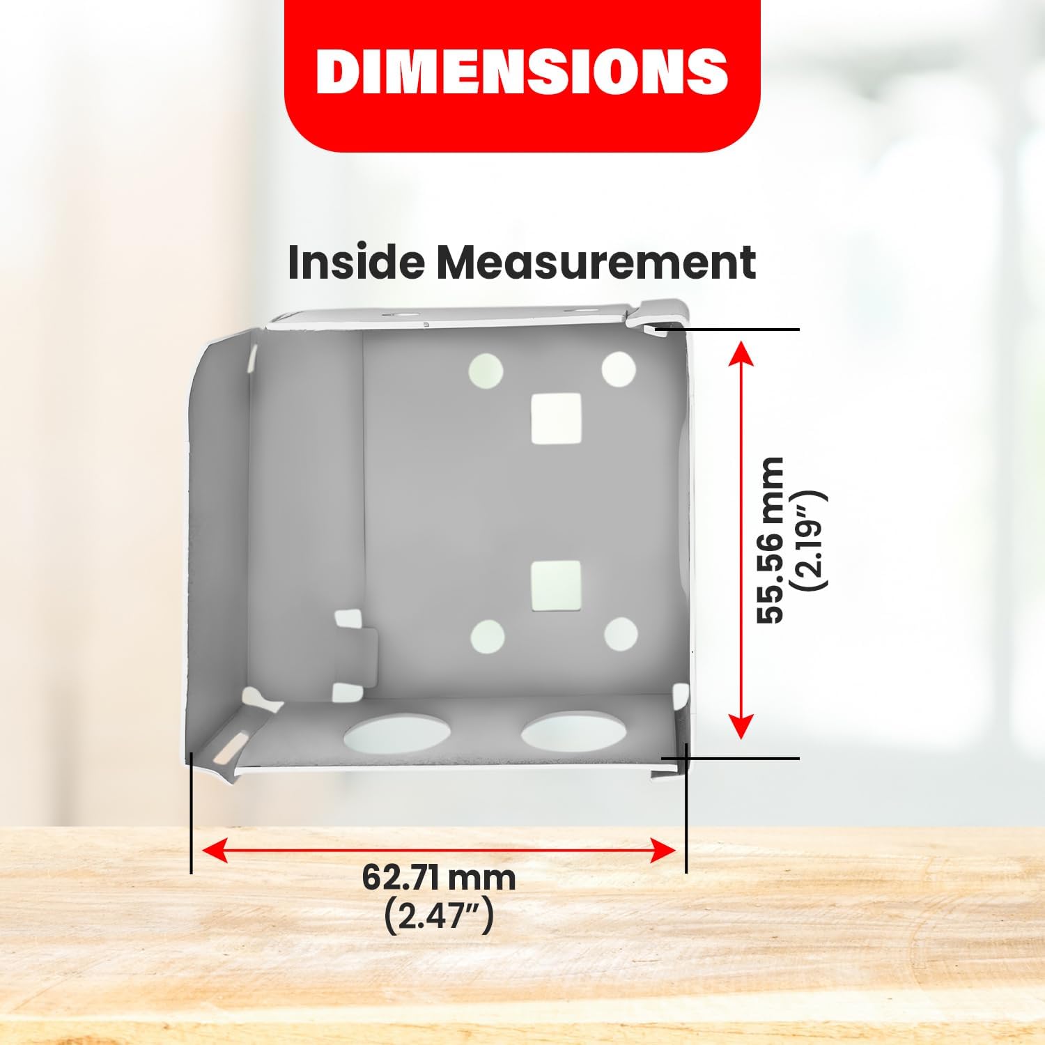 Amazing Drapery Hardware 2" x 2 1/4" Box Mounting Brackets, White, 1-Pair