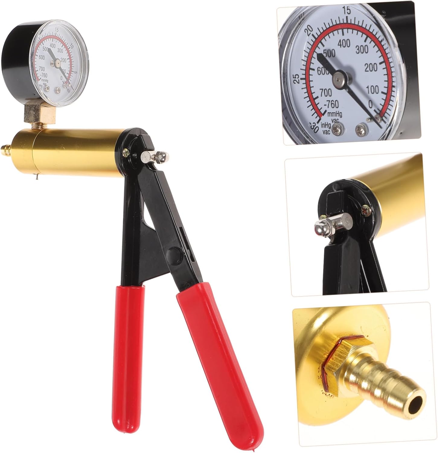 Manual Vacuum Pump Brake Bleeder Kit with Replaceable Seals Handheld Vacuum Pump for Car Brake Fluid Maintenance Includes Carrying Case and Complete Tool