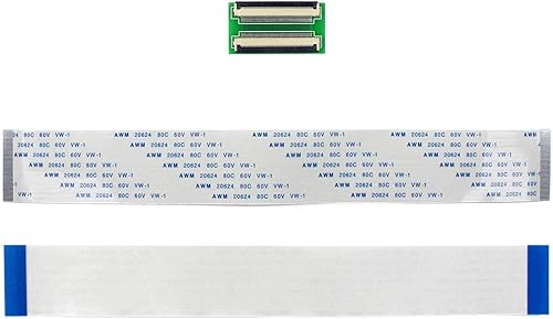 Miniatura 2 de VSDISPLAY Adaptador de conector ZIF de 0.020 in de 50 pines a 50 pines con extensión de cable plano FFC Extend(longitud del cable 7.874 in)
