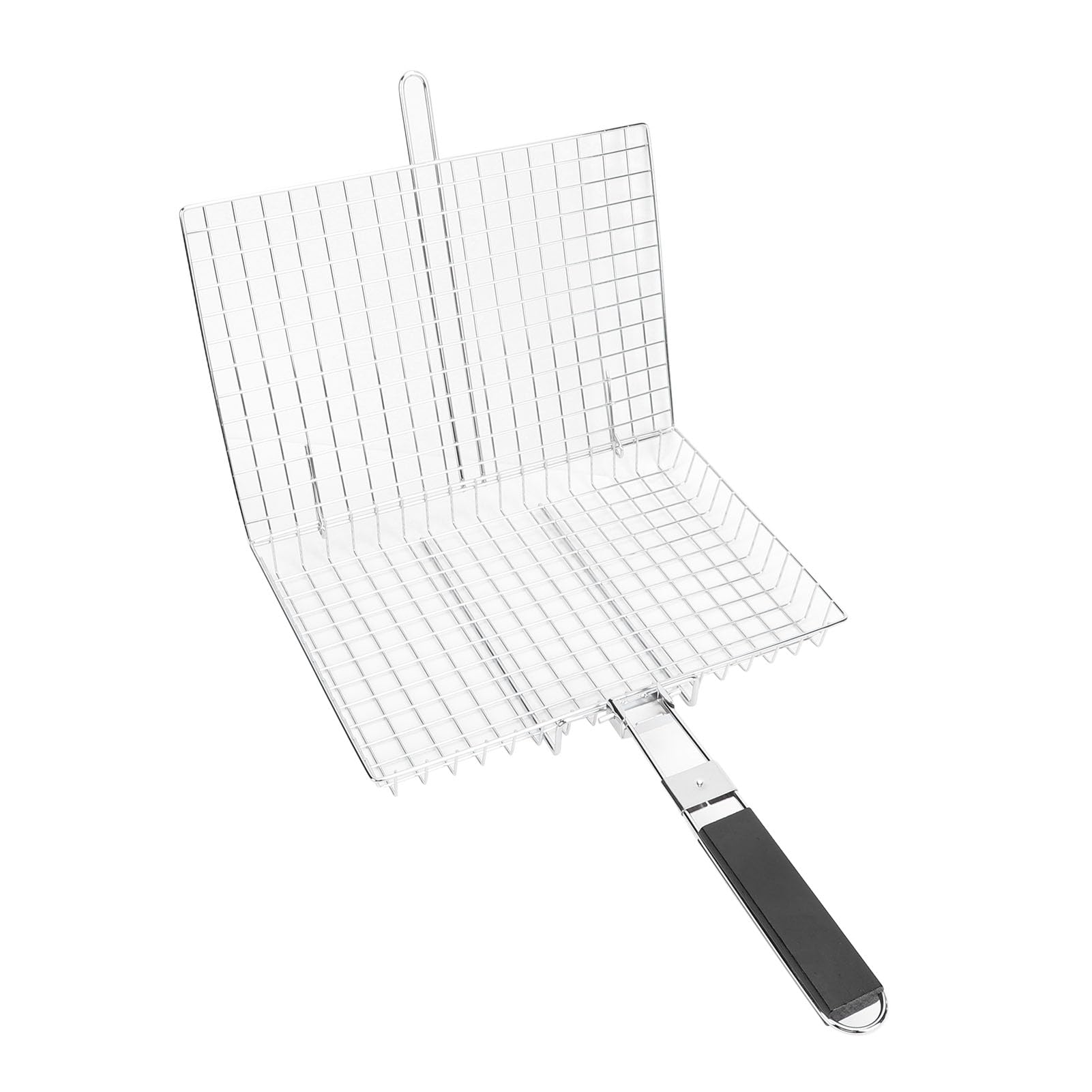 Cestello per Griglia, Griglia di Cottura in Acciaio Al Carbonio, Grande Accessorio per Barbecue da 12,6 X 8,9 Pollici per Pesce e Verdure (A)