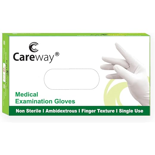 Disposable Latex Examination Gloves - Large, Pack of 70